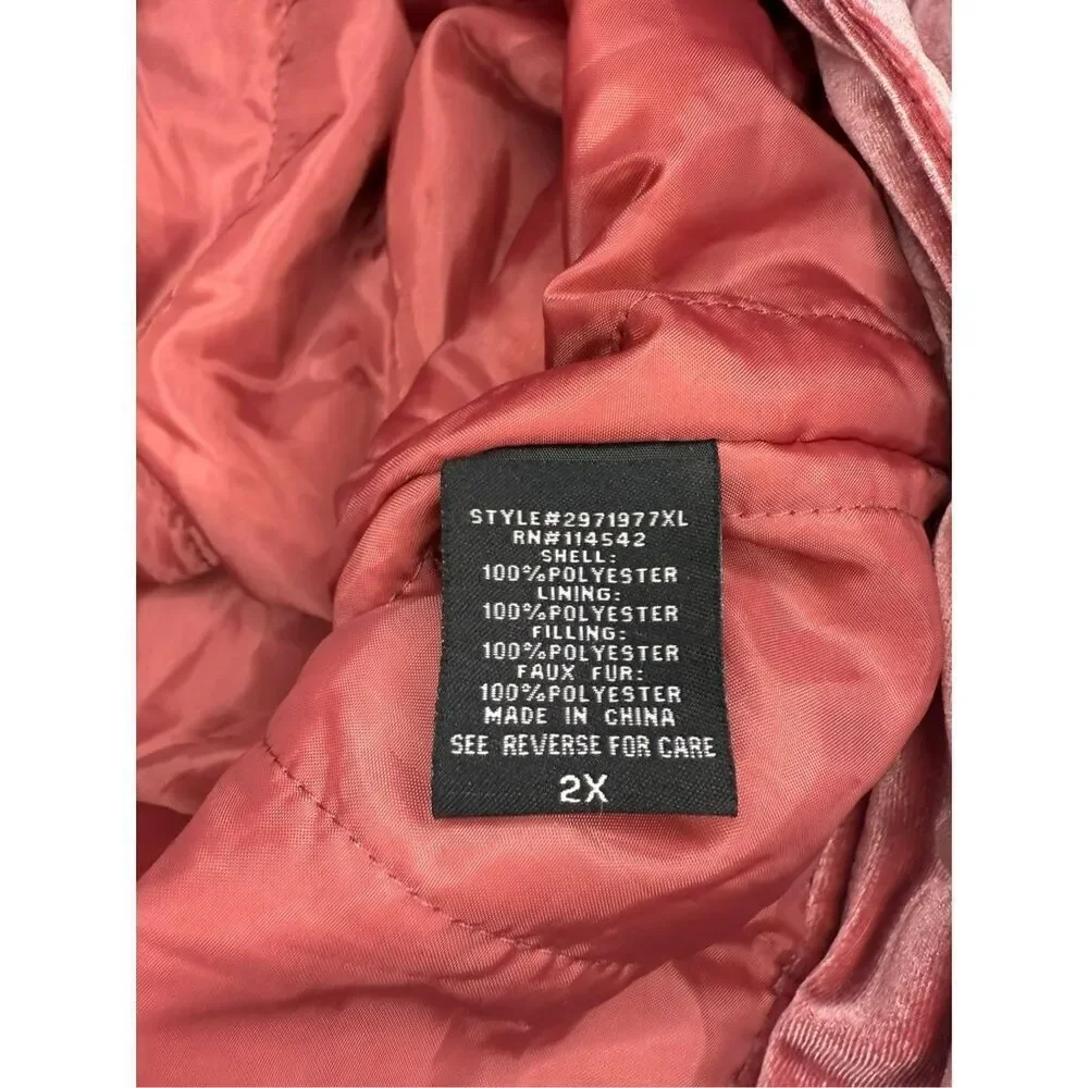 Fashion Nova Women’s 2X Know the Feeling Velvet Jacket Mauve Pink‎ NEW